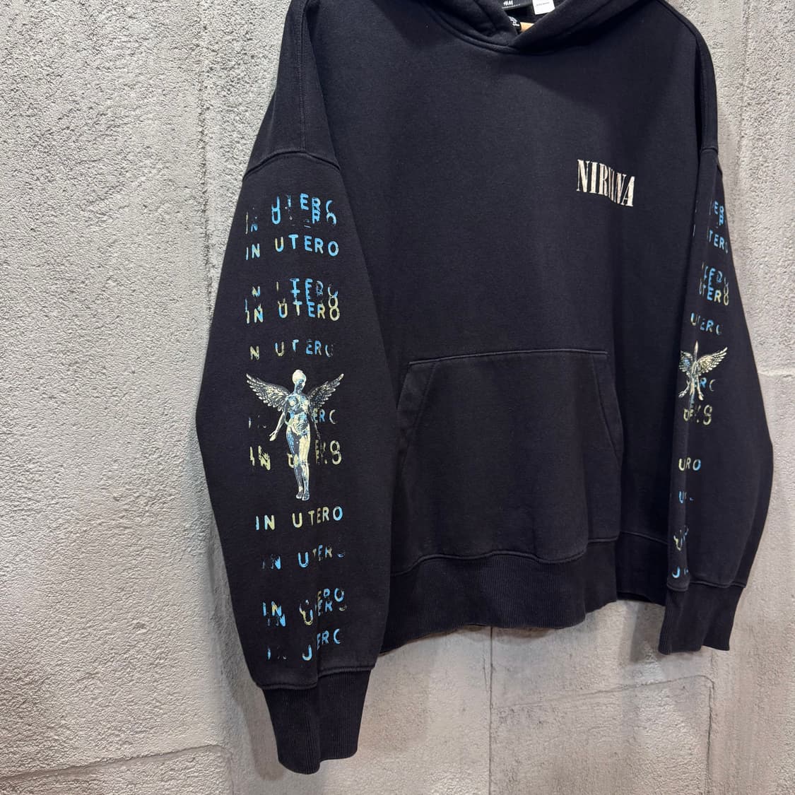 너바나 x H&M 오버사이즈 스웻 후드티 (XL)  상품이미지3