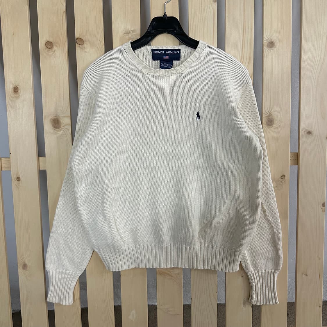 (S) 랄프로렌 아이보리 라운드 니트 상품이미지1