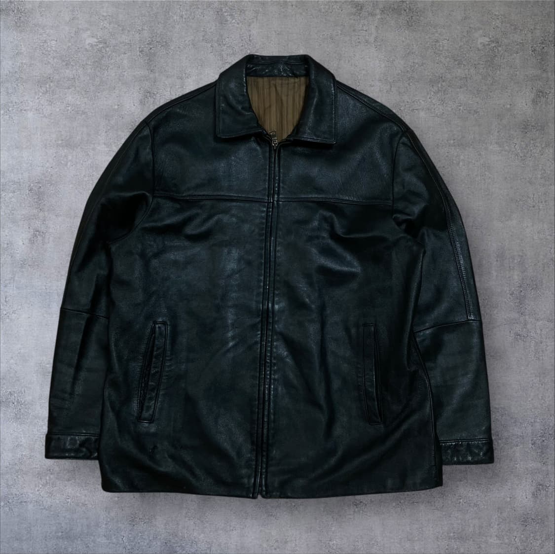 빈티지 블랙 양가죽 자켓 상품이미지1