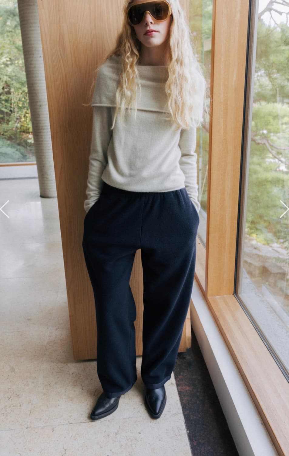 [새상품] Monoha 모노하 케이프 레이어드 니트 아이보리 상품이미지2