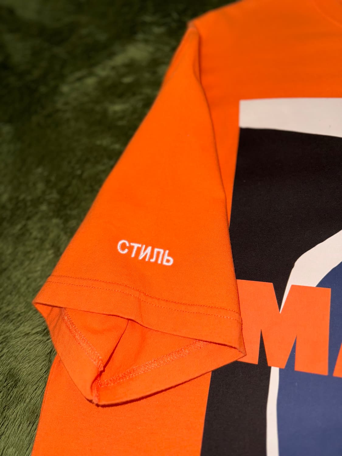 [M] 헤론프레스톤 Martha 그래픽 루즈 핏 티셔츠 오렌지 상품이미지4