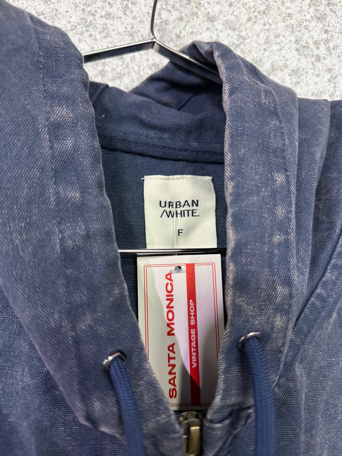 어반화이트 워싱 후드 집업 자켓 B4365 상품이미지5