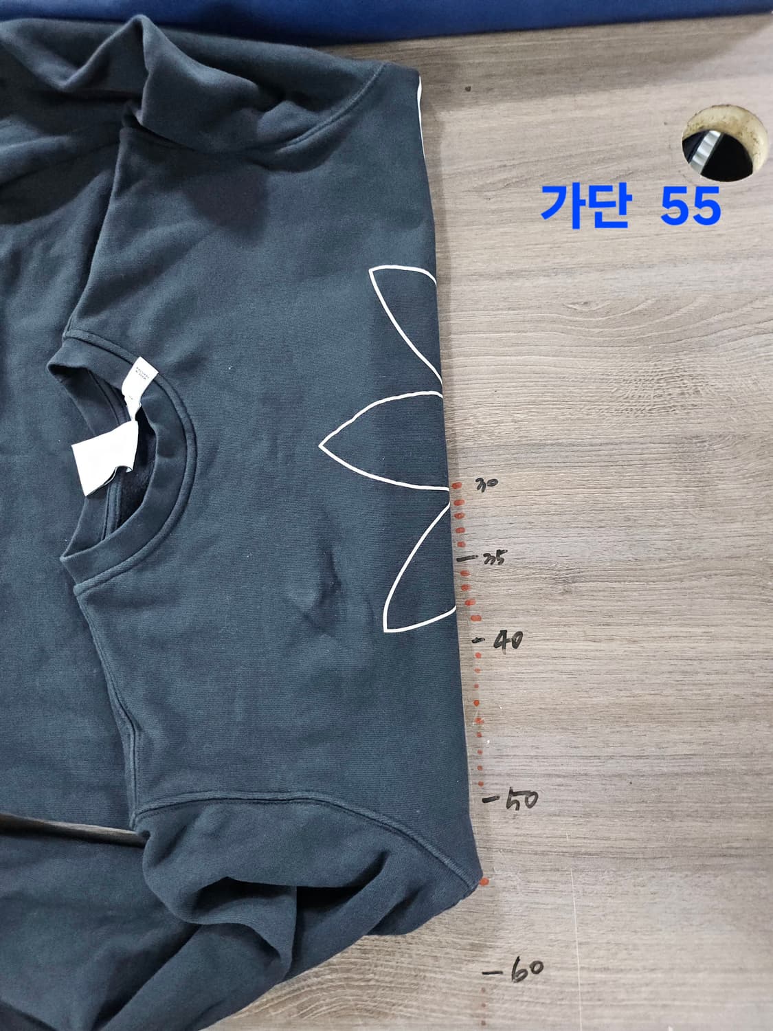 아디다스 불꽃 빅 로고 트레포일 블랙 맨투맨 티셔츠 XL 상품이미지5