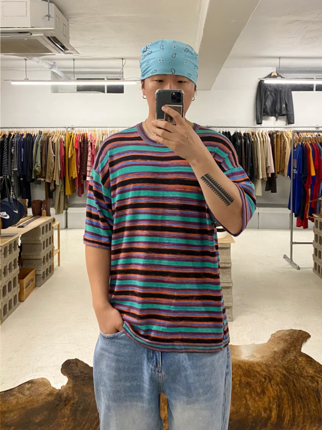 BEAMS half knit t-shiets 빔즈 니트 반팔 상품이미지1