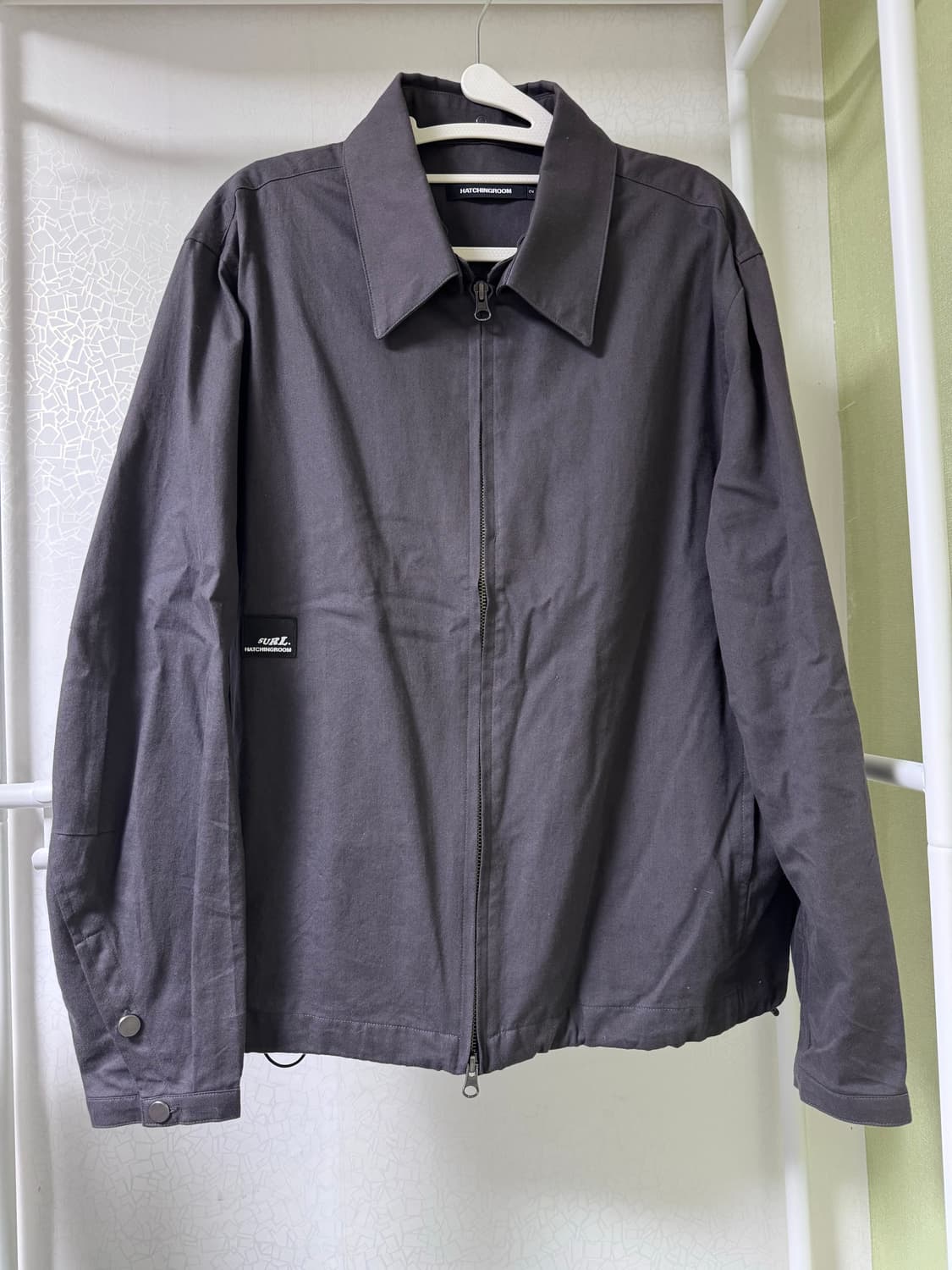 해칭룸X설 셔켓 롱 퍼플 차콜 상품이미지2