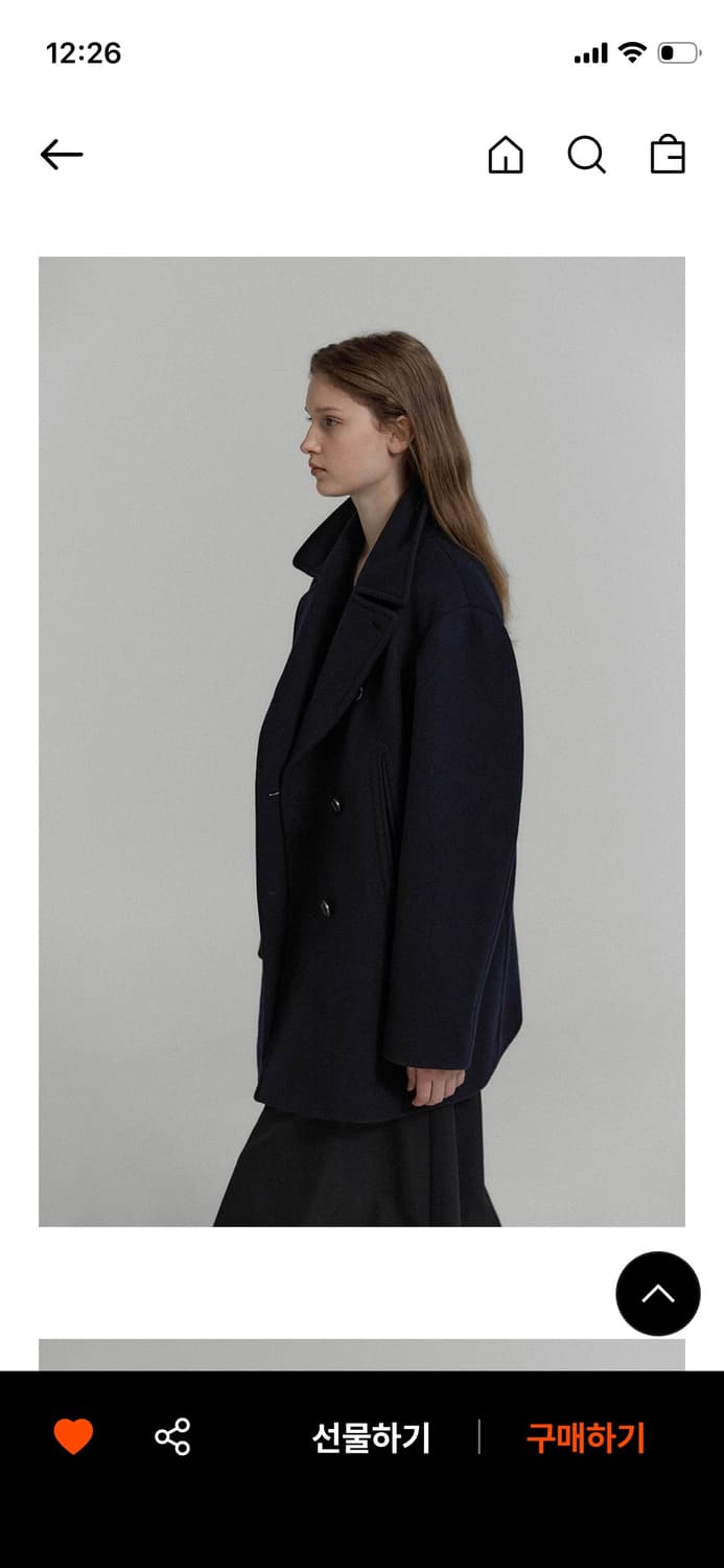 KLEAN 클린 피코트 Boyfriend pea coat(Navy) M 상품이미지3