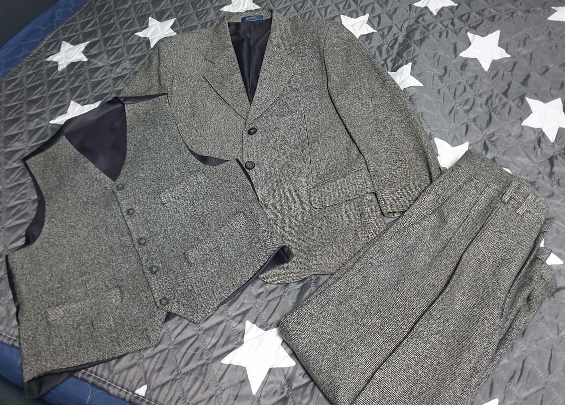 덴폴 빈티지 클래식 울 수트셋업+베스트 그레이 (M) 상품이미지1