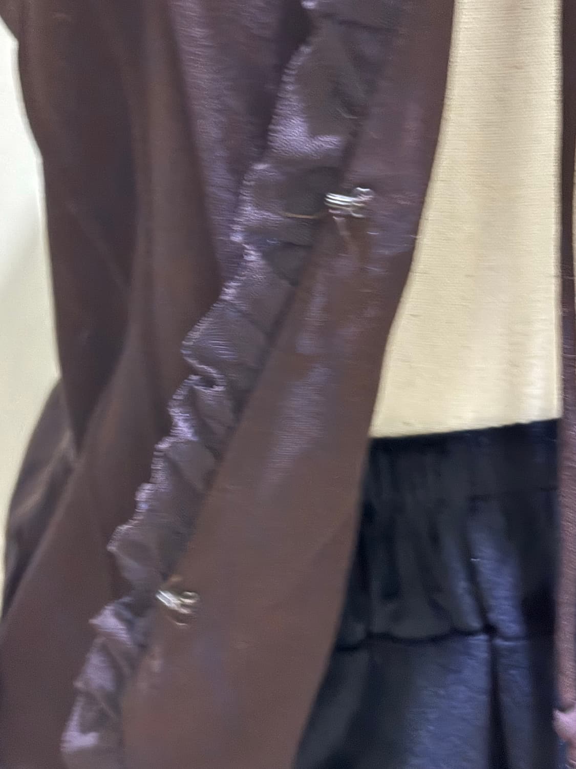 브라운 프릴 가디건 상품이미지3