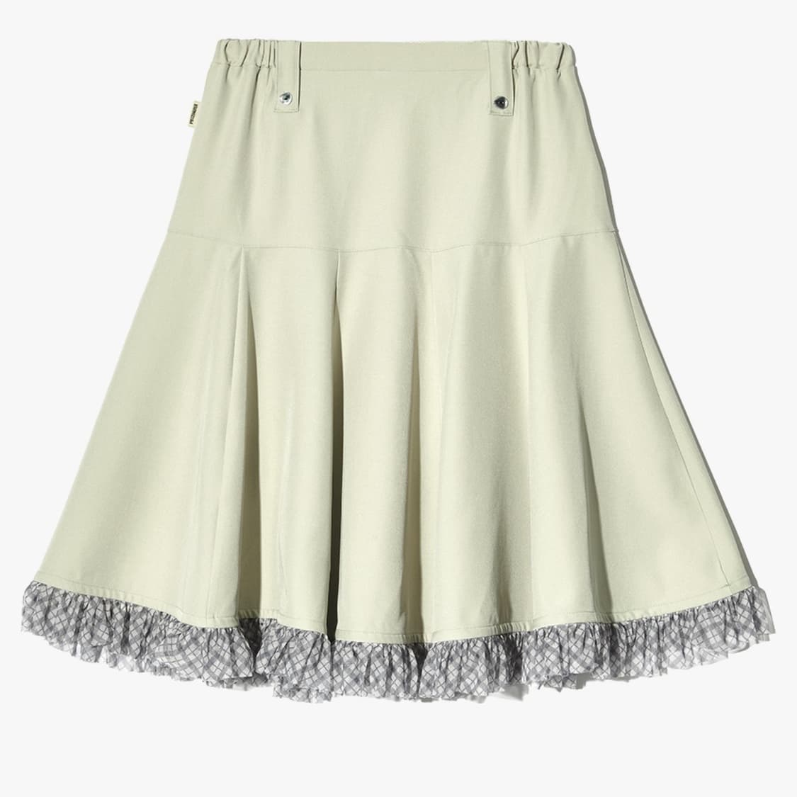 피스메이커 요크 프릴 미디 스커트 올리브 상품이미지1