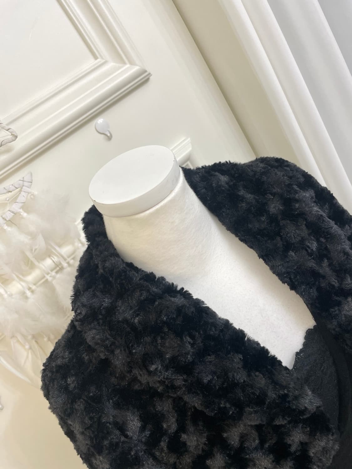 black collar fur  mini bolero(size-9R) 상품이미지8