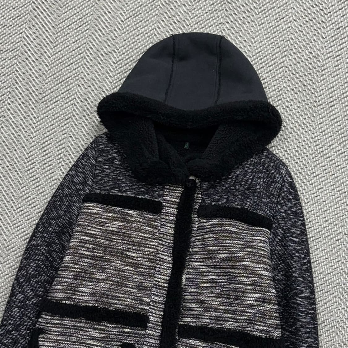 베네통 셰르파 니트 후드코트 v1518 상품이미지3