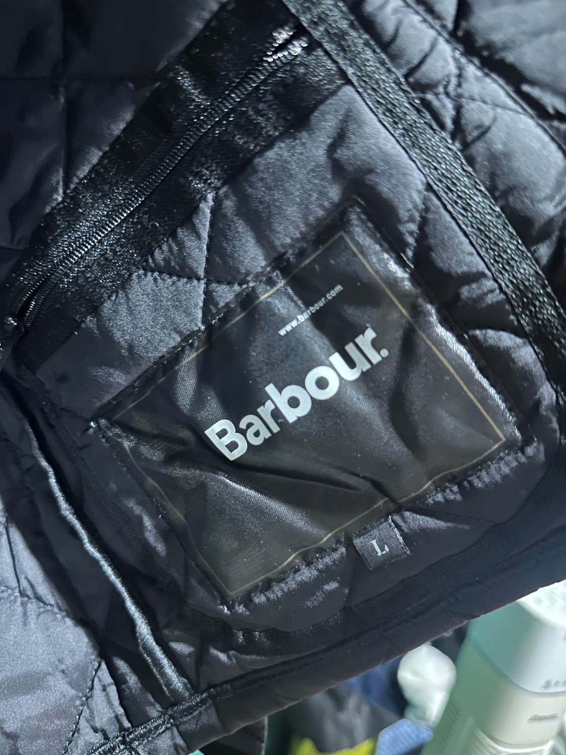 바버 퀼팅자켓 블랙L 상품이미지5