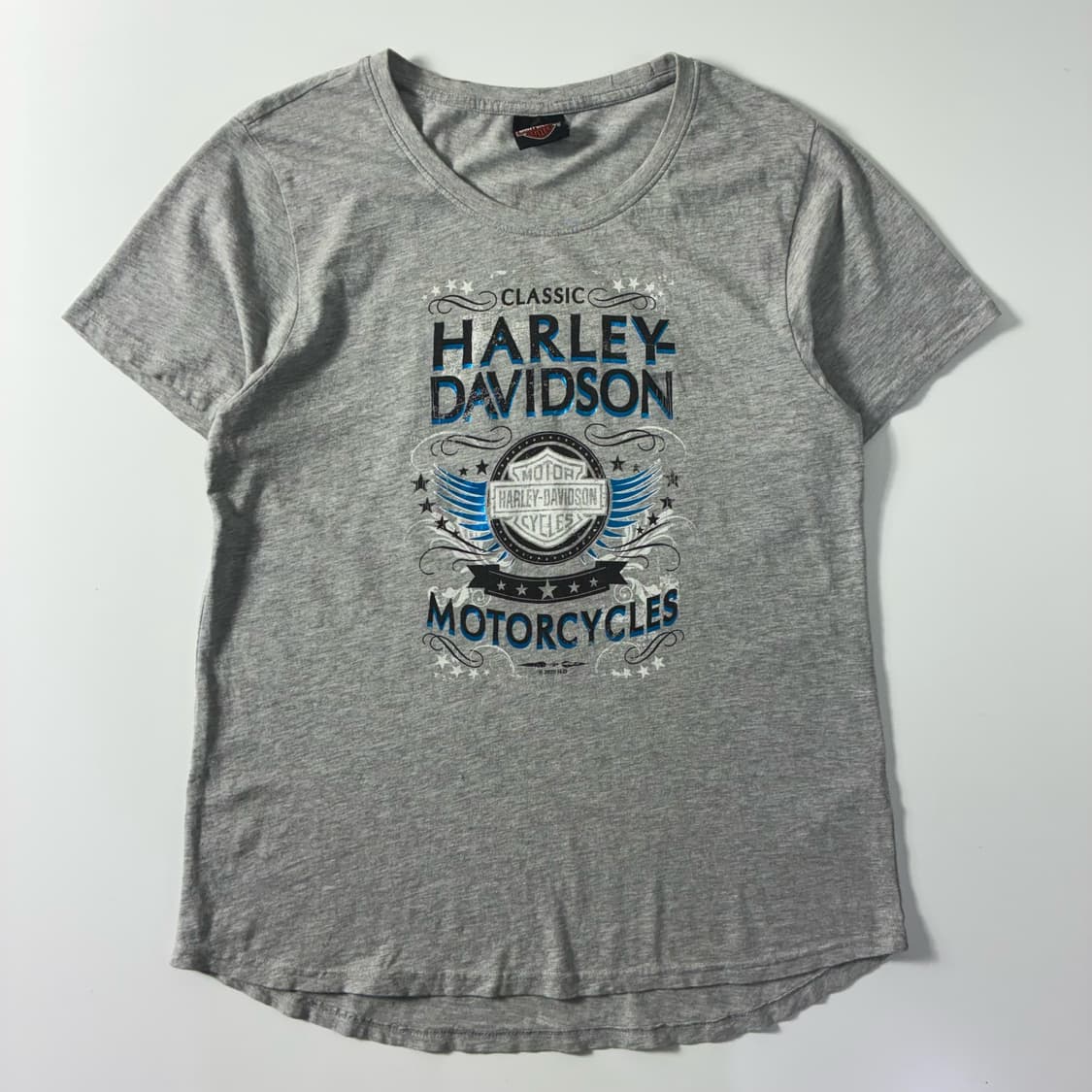 Harley davidson   할리 데이비슨 우먼스 그레이 반팔 티셔츠 상품이미지1