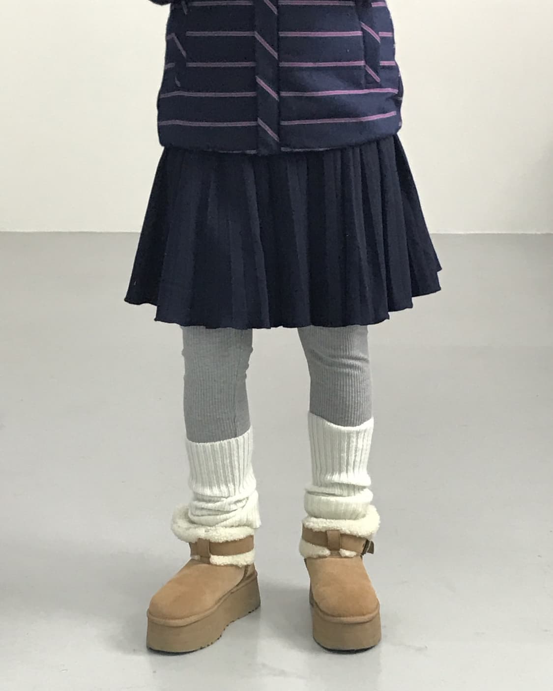 Jpn Navy Wool Midi Skirts 상품이미지3