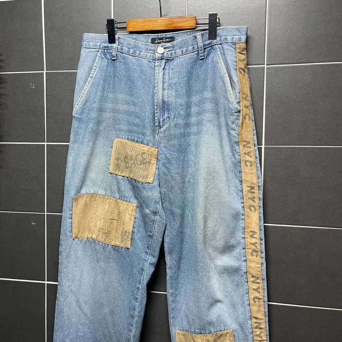90s 션존 데님 와이드 팬츠 상품이미지3