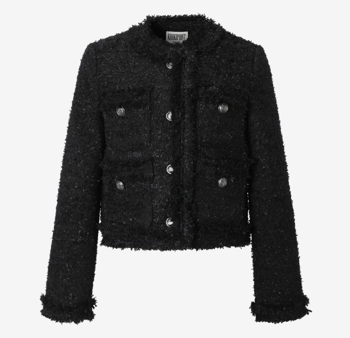 Khaki point 카키포인트 앤틱 크롭 트위드 자켓 블랙 상품이미지3