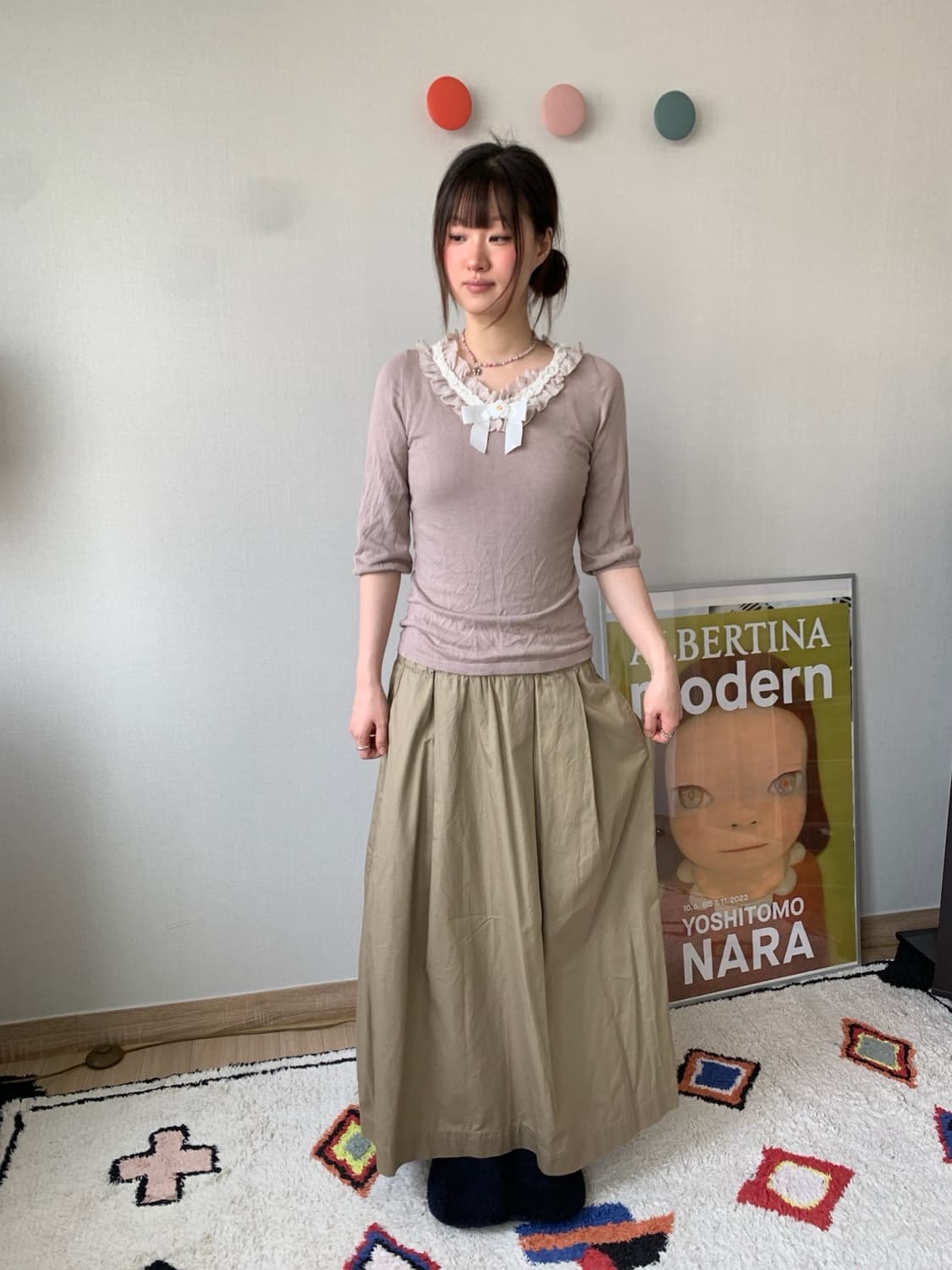 ruffle ribbon top 상품이미지3