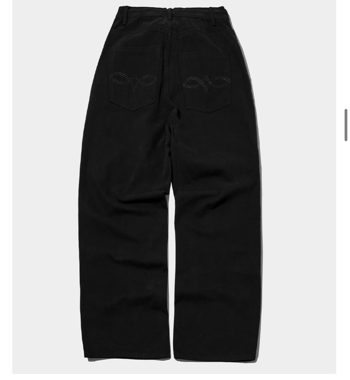 썸플레이스 더블 절개 라인 히든 스트링 벨티드 오버핏 코튼 와이드 팬츠 상품이미지2