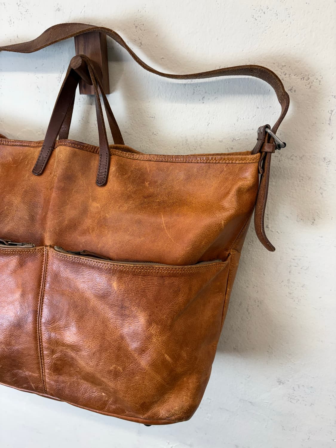 BAGGY PORT 배기포트 빈티지 브라운 레더 숄더백 상품이미지6
