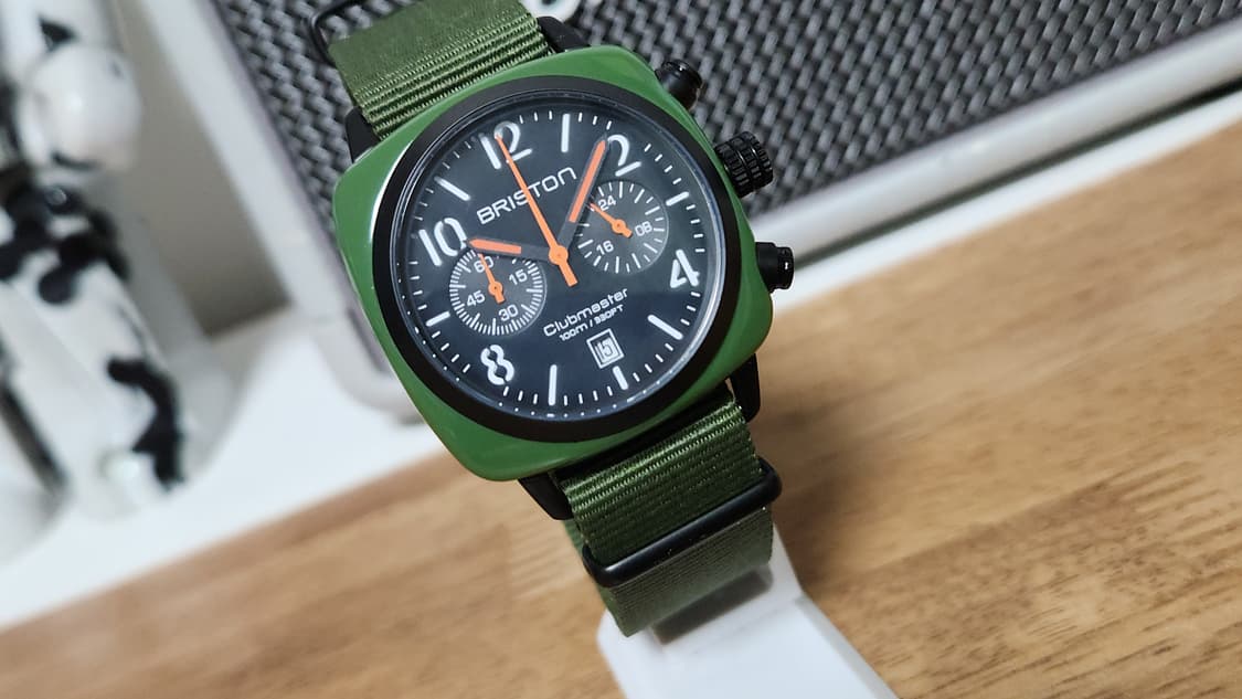 # 브리스톤 클럽마스터 임영웅 크로노 밀리터리  나토밴드 시계 급처 상품이미지2