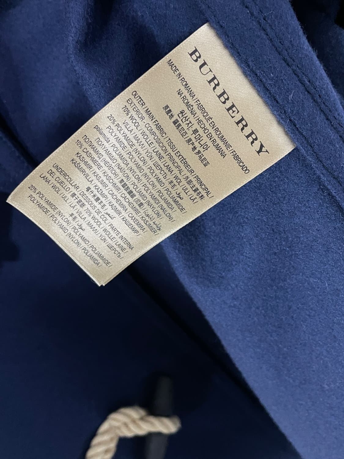 버버리 캐시미어 블렌드 더플 코트 상품이미지5