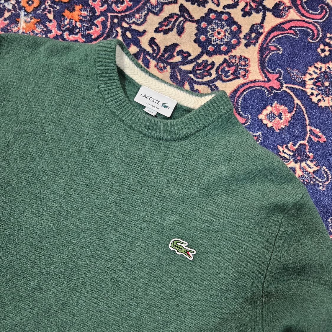  라코스테(Lacoste) 울 100 라운드넥 니트 스웨터 상품이미지2