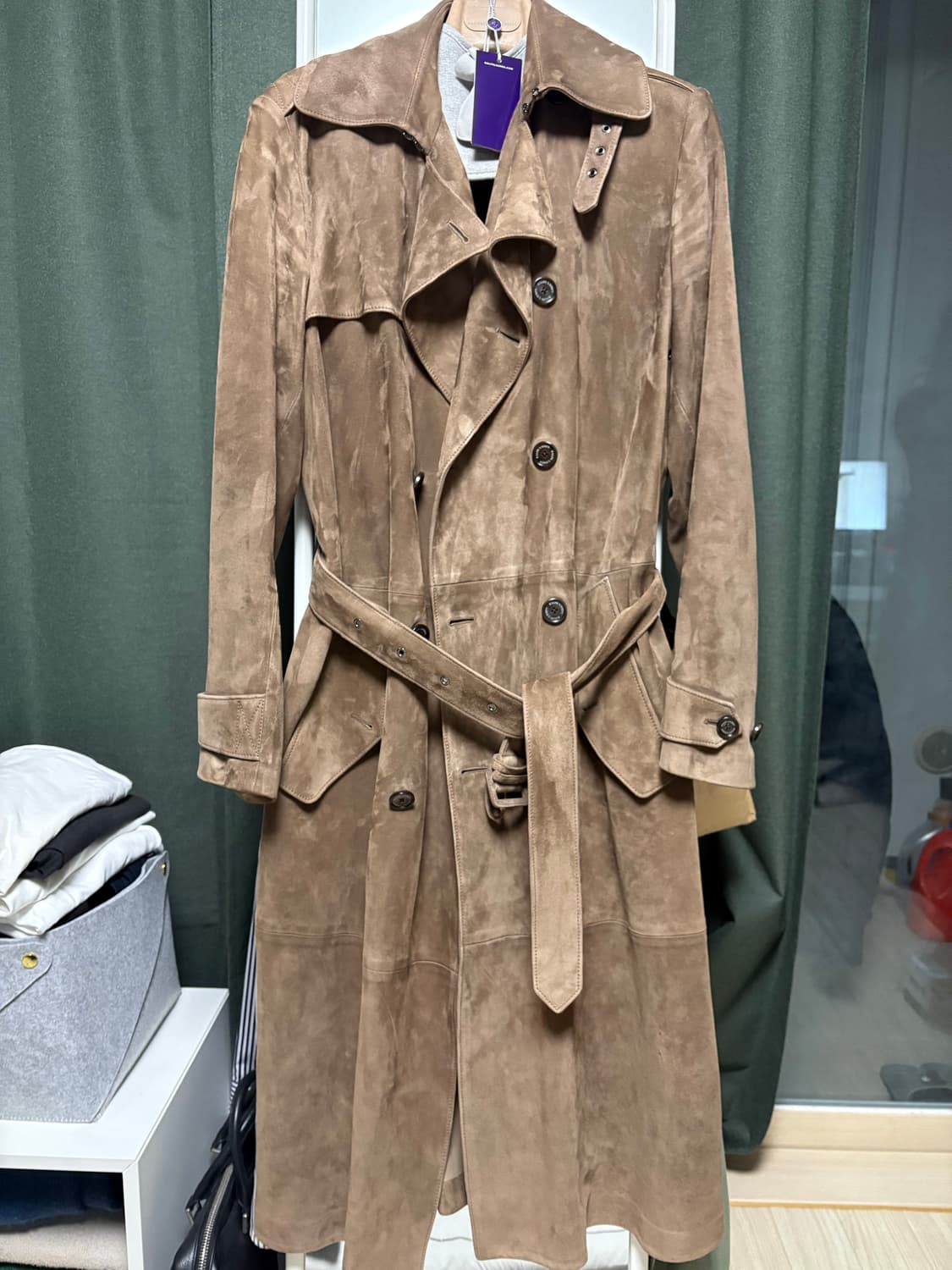 폴로 랄프롤렌 퍼플라벨 스웨이드 코트 S 상품이미지1