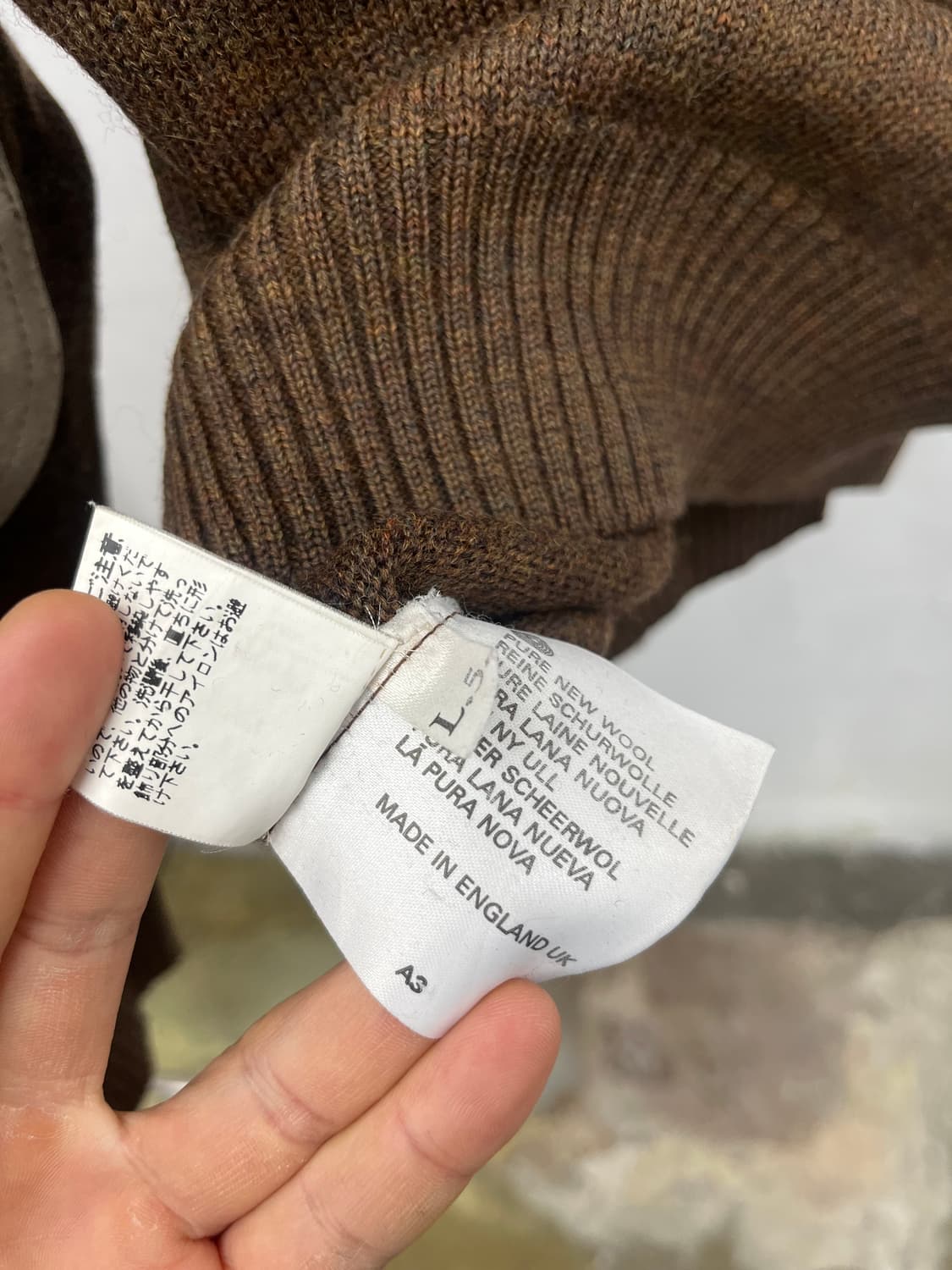 XL) BURBERRYS BROWN ELBOW PATCH KNIT 상품이미지6