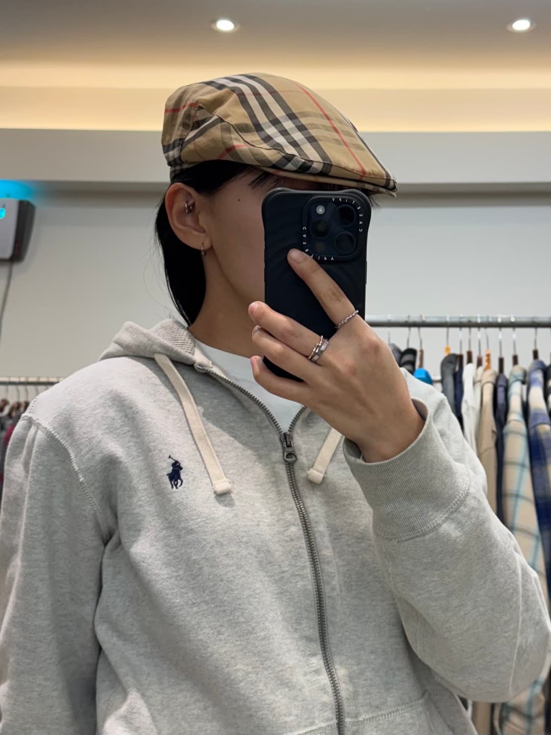 버버리 체크 헌팅캡 상품이미지7