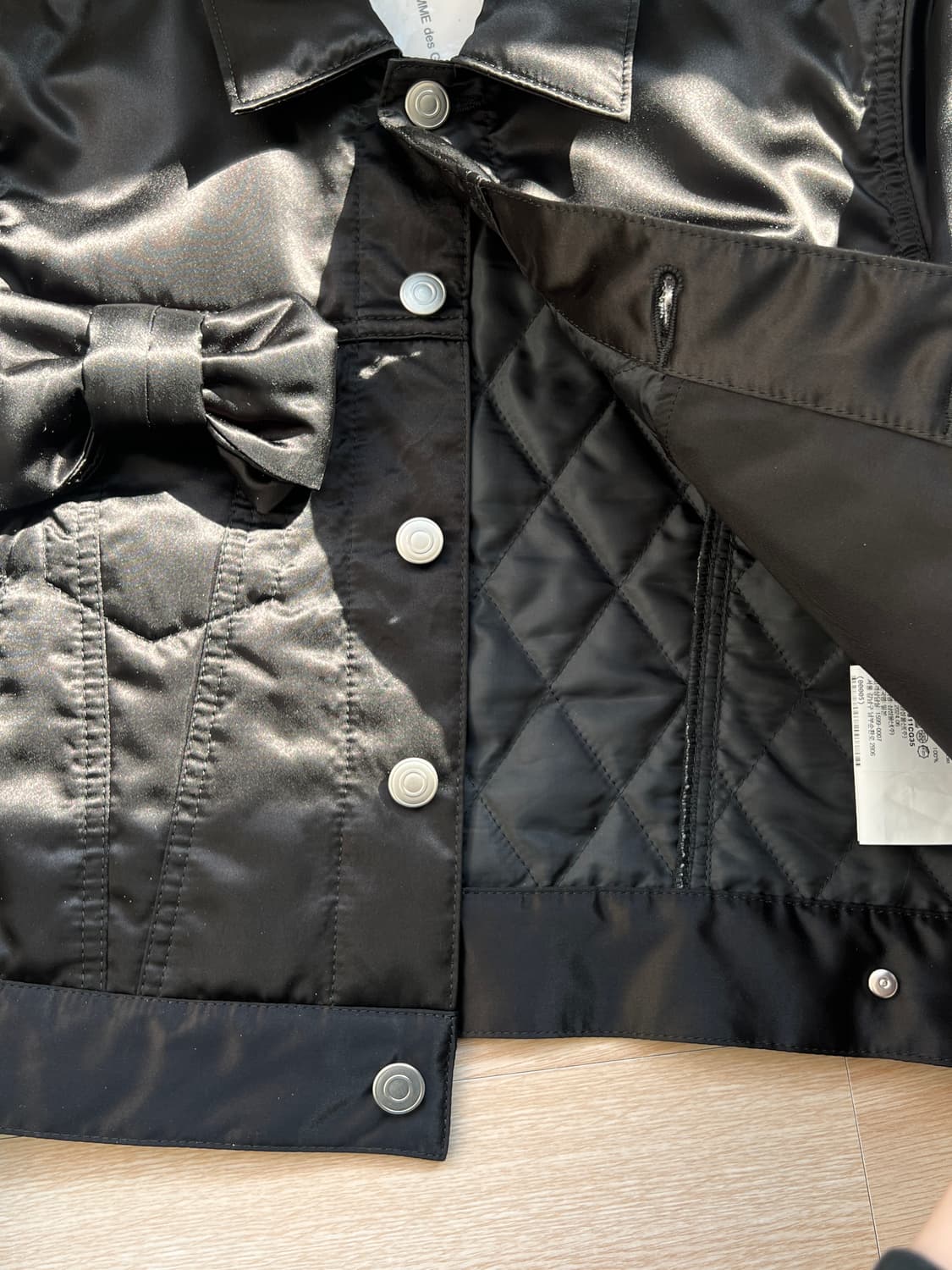 꼼데가르송걸 리본 트러커 자켓 S 상품이미지4