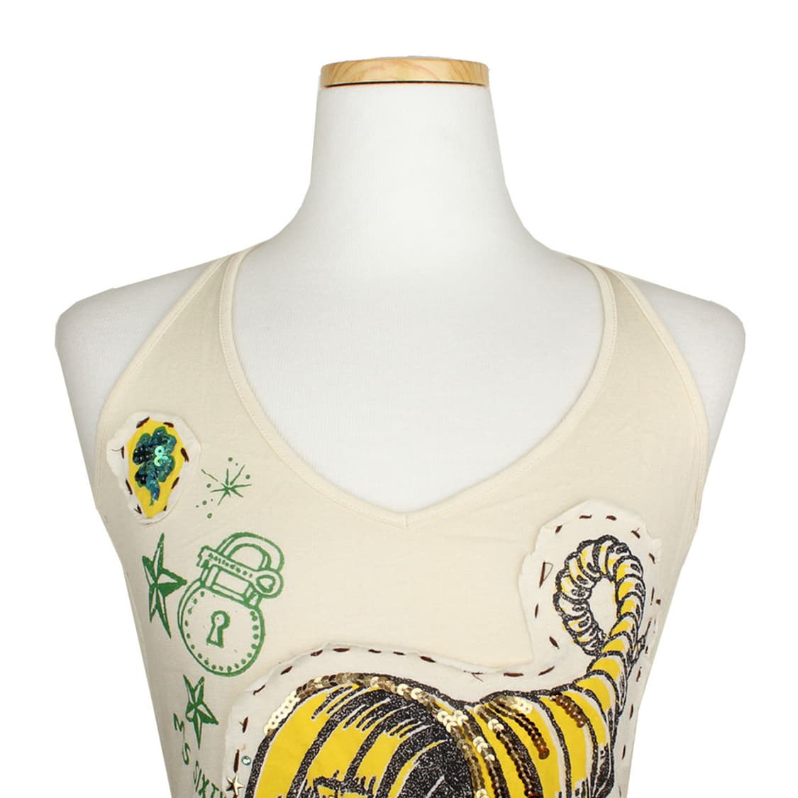 미스식스티 아이보리 아플리케 민소매 상의(S) 상품이미지5