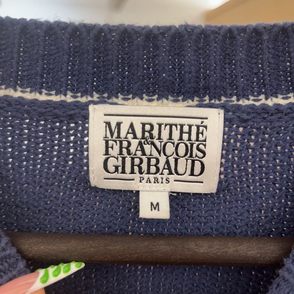 마리떼프랑소와저버 캐주얼 레트로 배색 세미크롭 니트 M C08884 상품이미지5