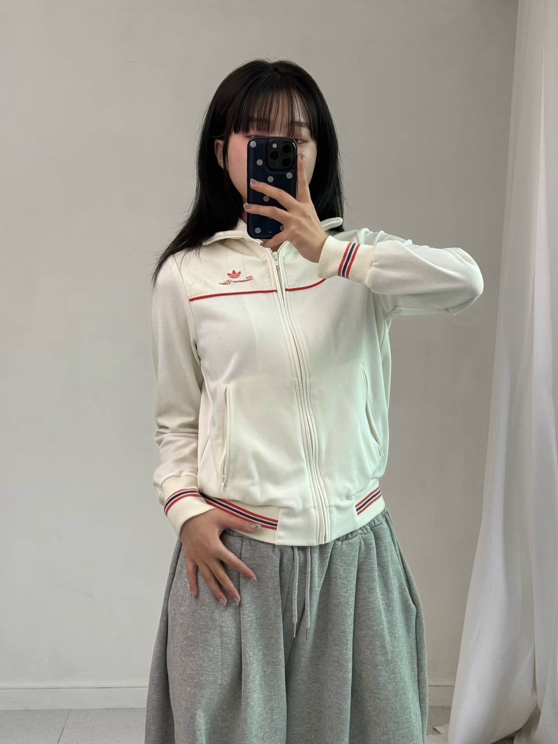 아디다스 화이트 셔링 져지 상품이미지3