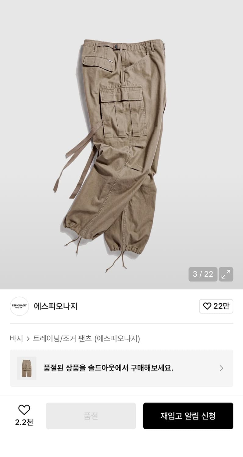 Espionage cargo pants 상품이미지2