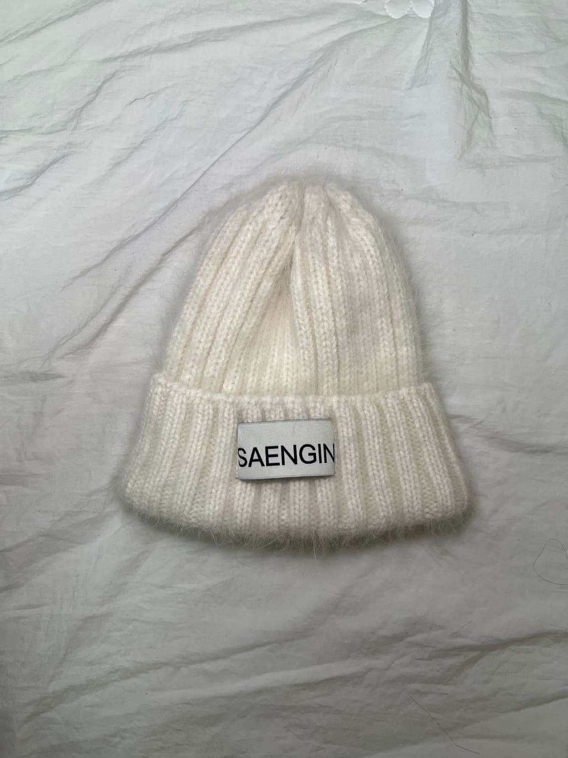 생긴스튜디오 앙고라 화이트 비니 상품이미지2