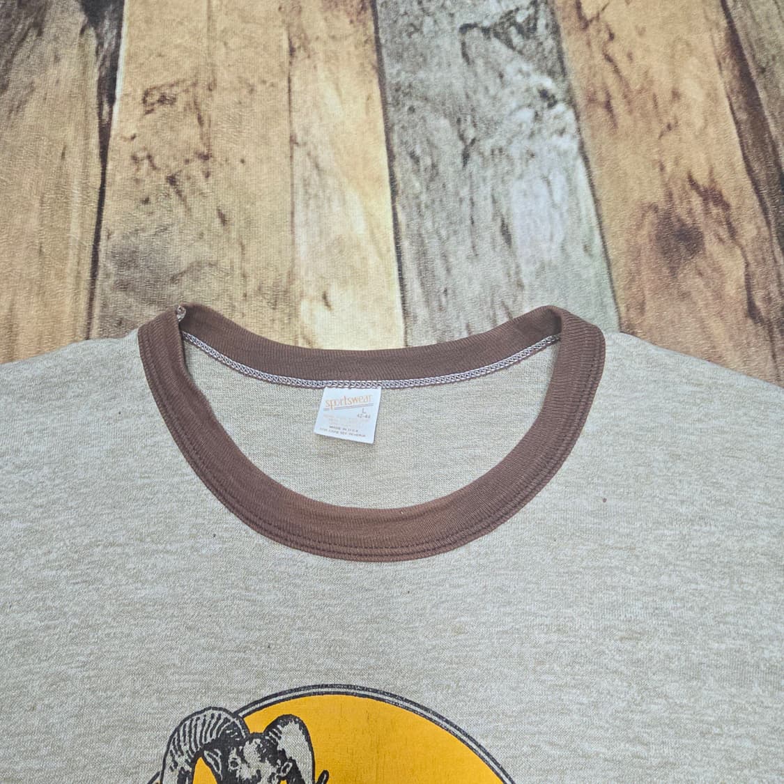 Vintage 70~80s Sportswear 콜로라도빅혼수베니어 링거티 상품이미지7