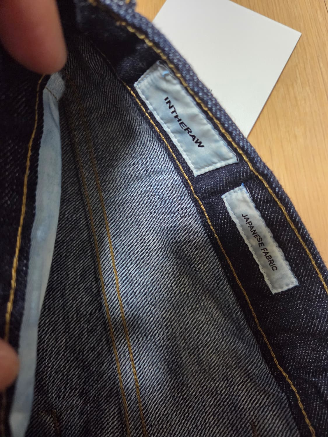 인더로우 셀비지 WT 와이드테이퍼드 데님 인디고블루 2 상품이미지3