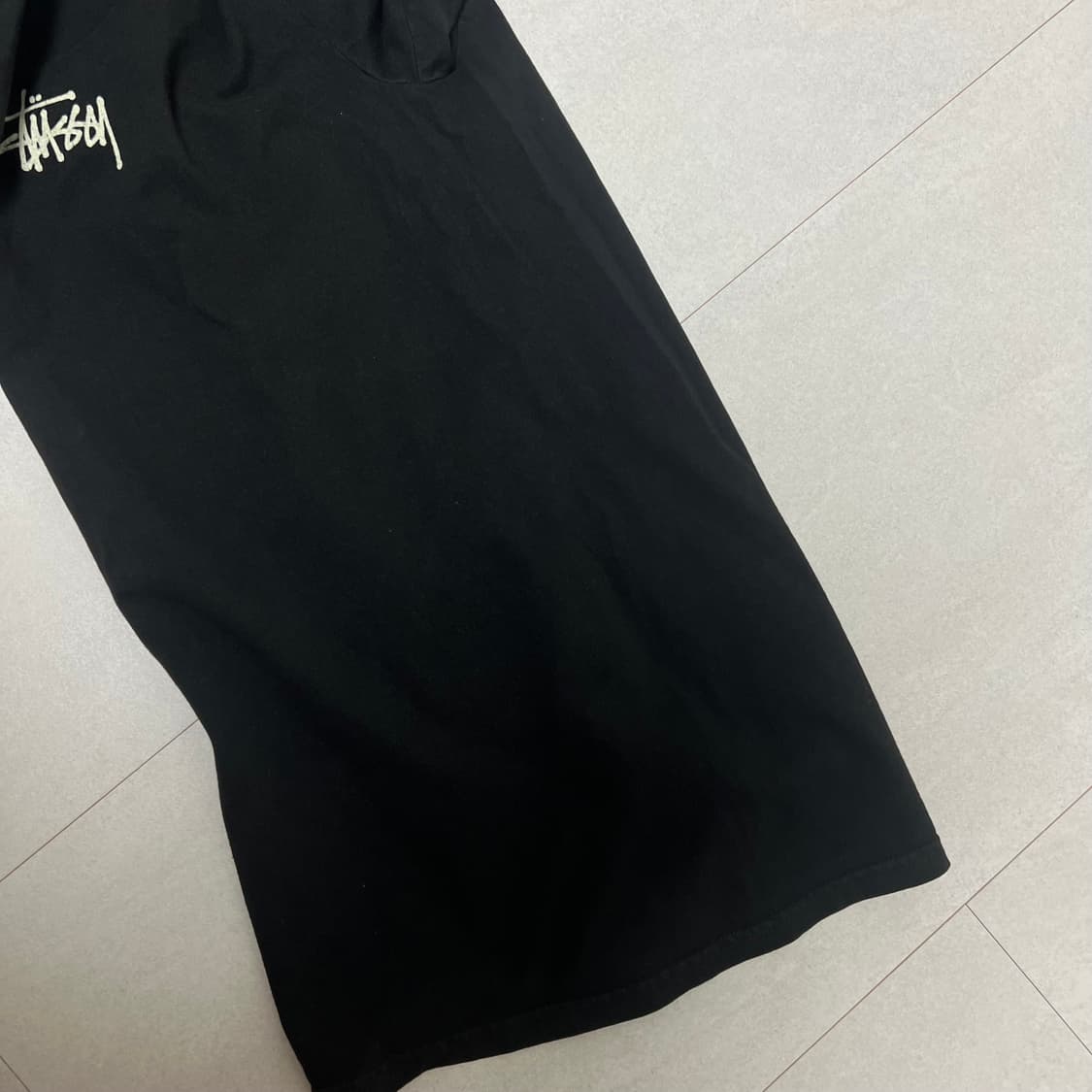 빈티지 스투시 빅S로고 티셔츠 블랙 상품이미지6