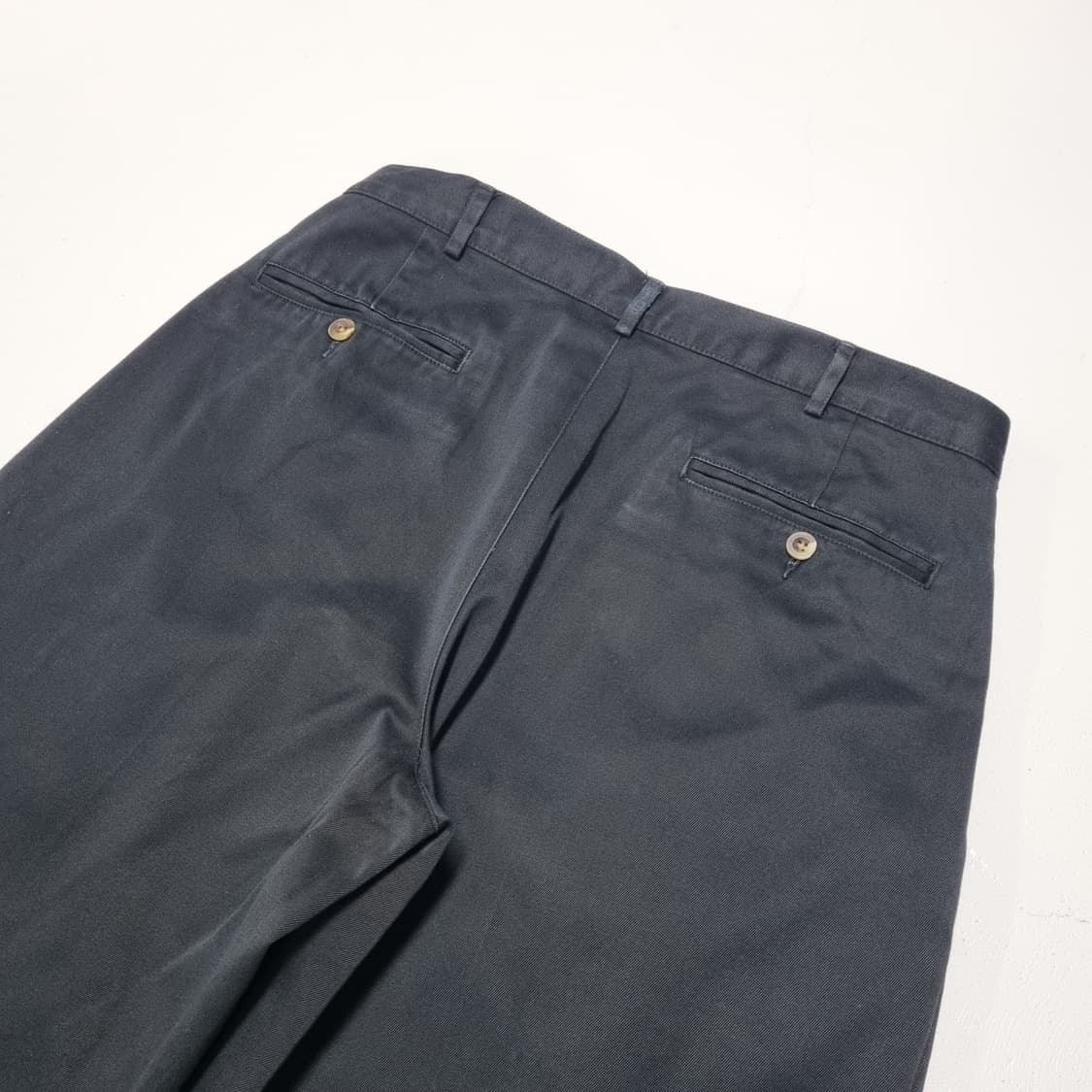 LANDS END 투턱 와이드 치노팬츠 블랙 - 33 상품이미지9