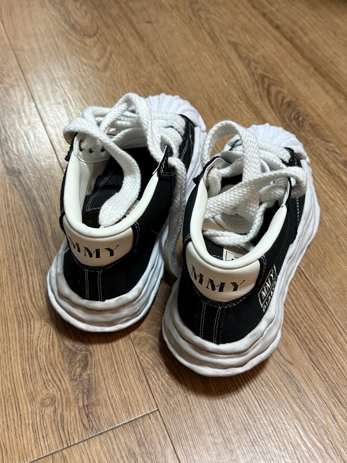 메종 미하라 야스히로 블레이키 OG 솔 캔버스 하이탑 스니커즈 블랙 상품이미지3
