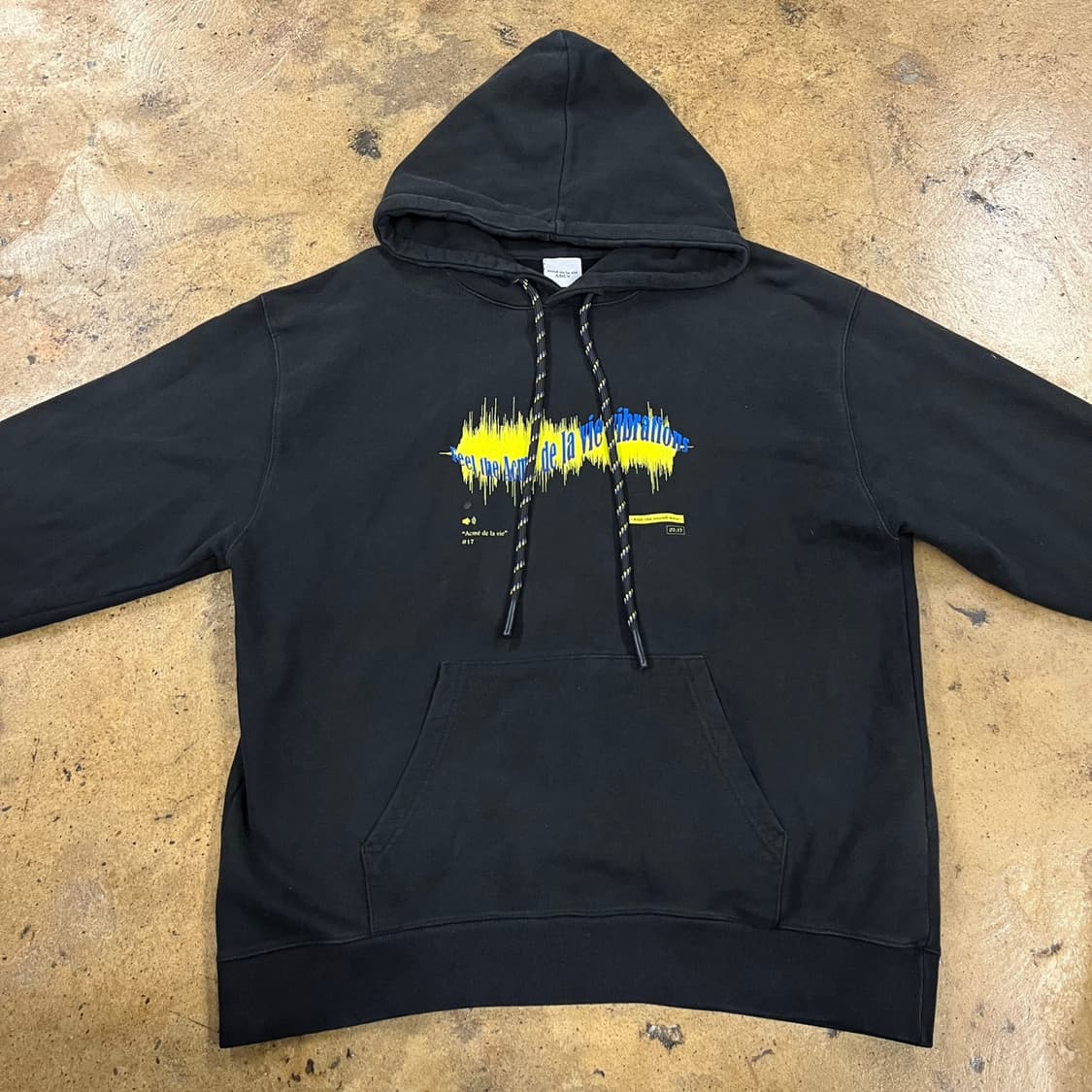 [정품] 아크메드라비 프린팅 블랙 후드티 b15 상품이미지3