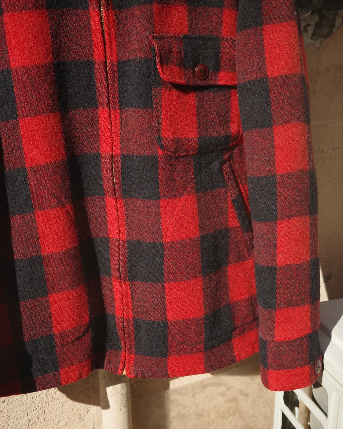 40s 50s Woolrich 버팔로체크 D 포켓 집업 자켓 상품이미지5