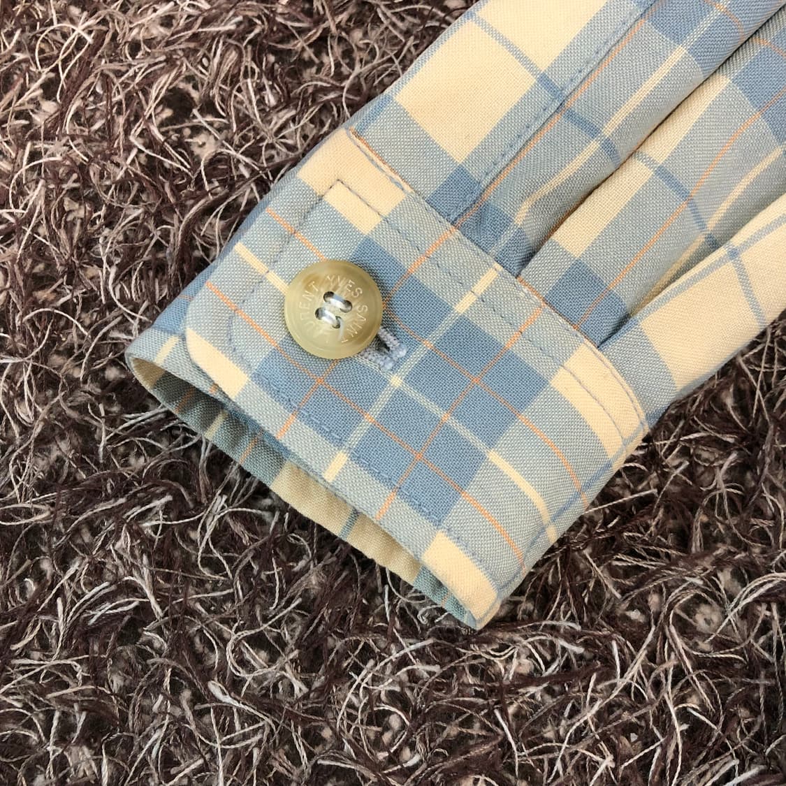 입생로랑 체크 블루종 자켓  상품이미지4