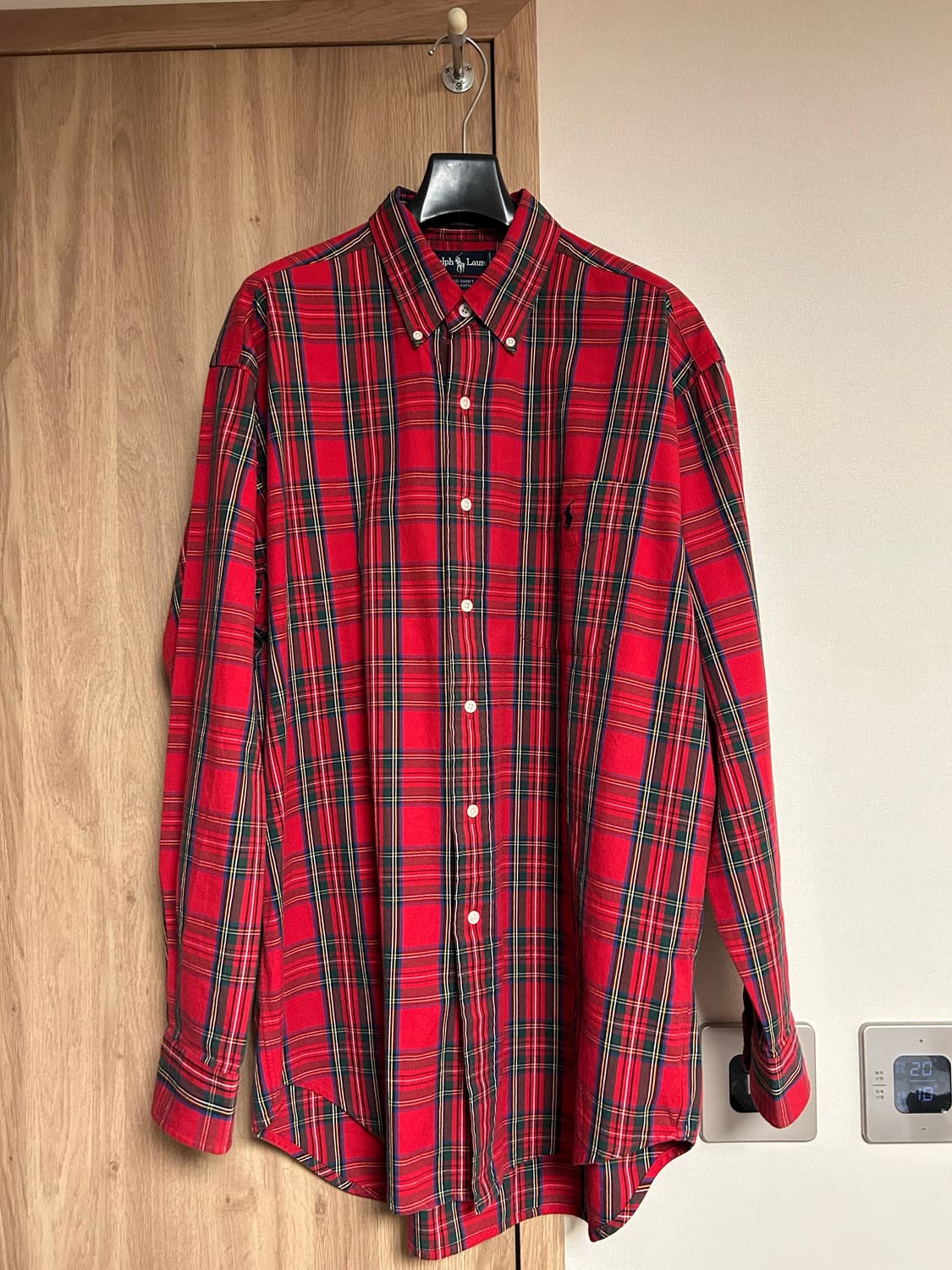 폴로 랄프 로렌 빅셔츠 레드 타탄 체크 상품이미지1