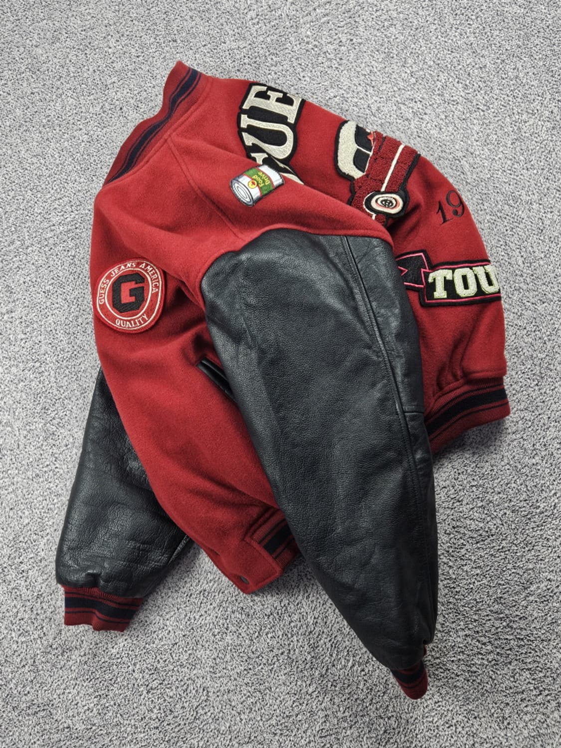 90's 게스 1955 투어링 배색 바시티 자켓 (100) / 10170 상품이미지4