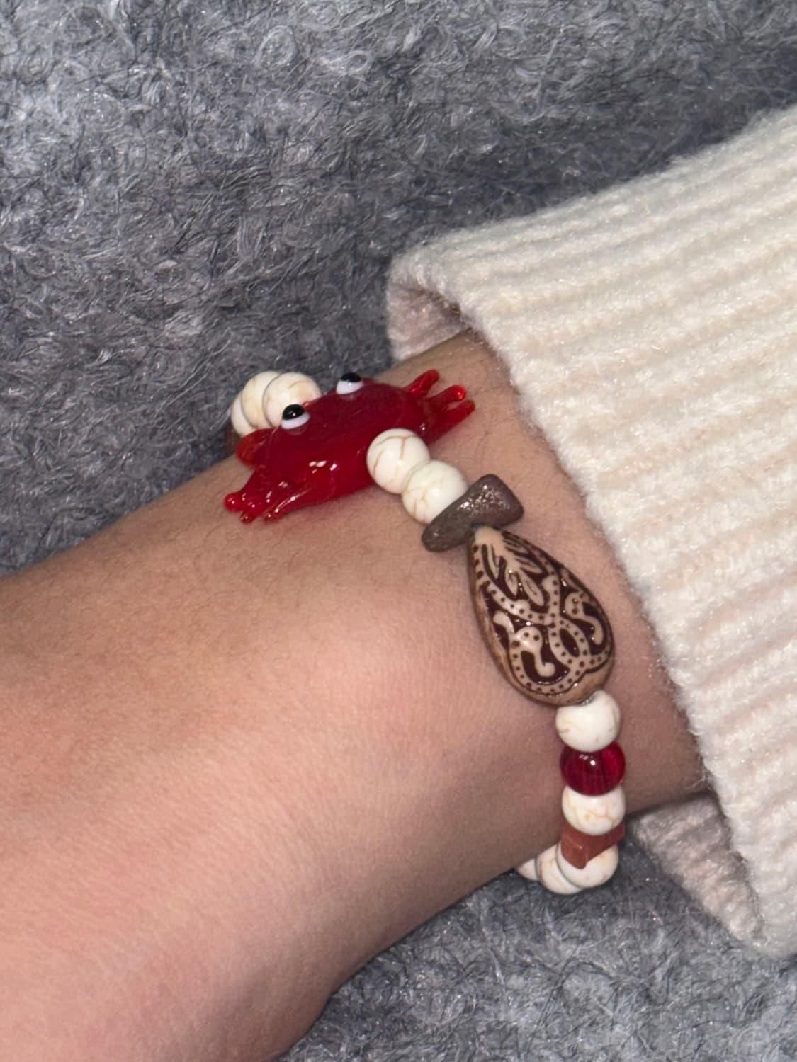 [핸드메이드] 꽃게 비즈팔찌 상품이미지2