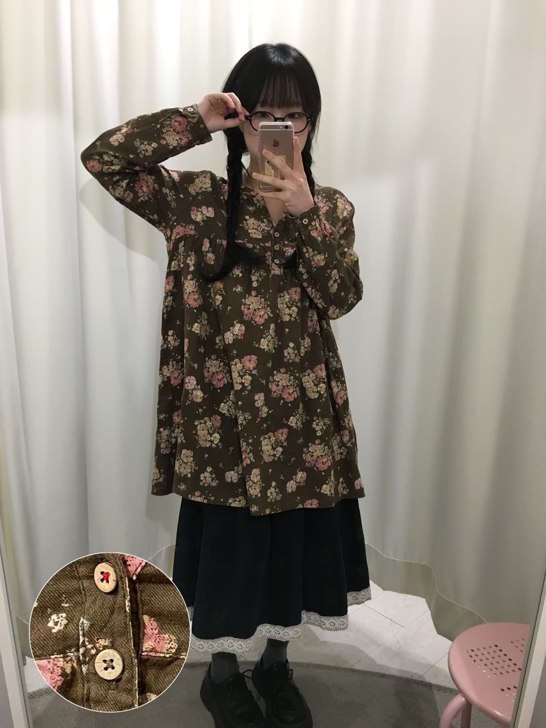 플라워 모리 롱 블라우스 상품이미지1