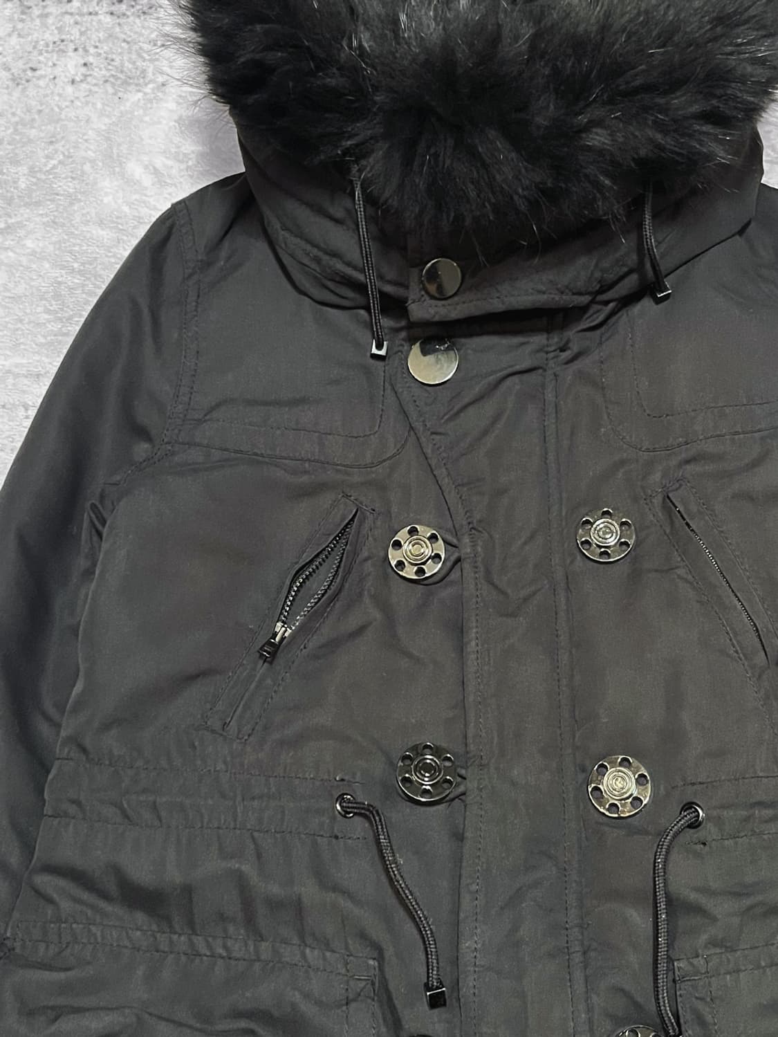 (SLY) black fur-hood jumper  상품이미지3