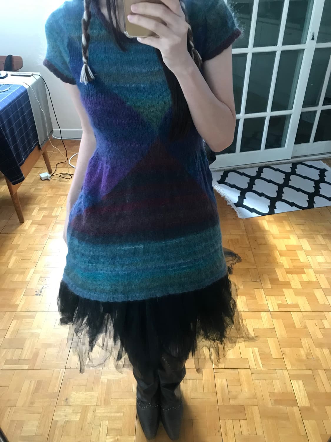 vintage pattern knit 상품이미지2