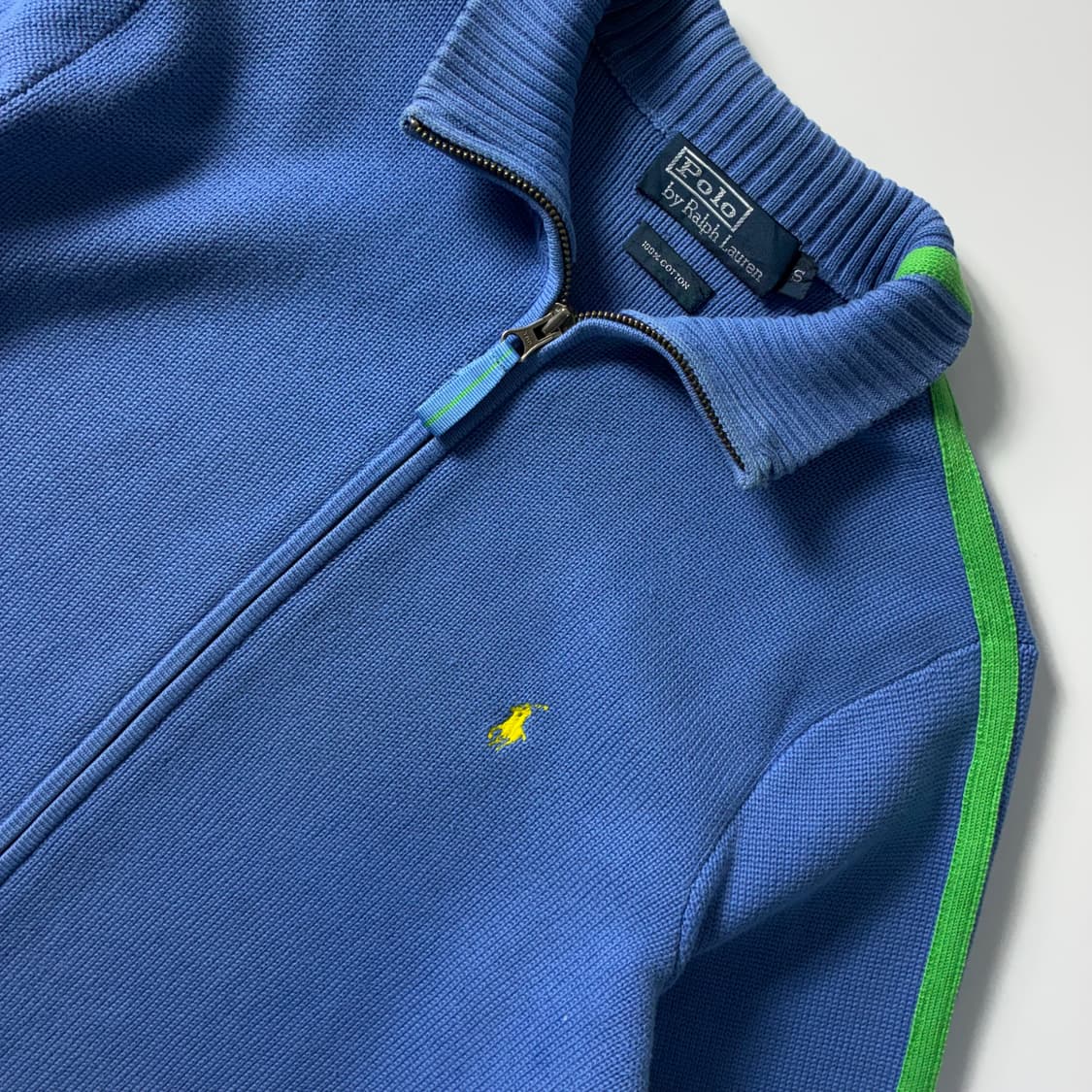 Polo  폴로 랄프로렌 자수 코튼 소라 투웨이 니트집업 상품이미지3